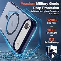 Vista 763 de SUPFINE - Funda magnética para iPhone 13 Pro Max (compatible con MagSafe), (protección contra caídas de grado militar de 10 pies), delgada, Negro