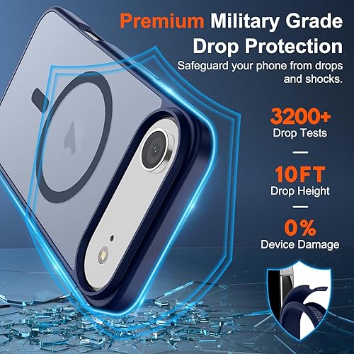 Miniatura 763 de SUPFINE - Funda magnética para iPhone 13 Pro Max (compatible con MagSafe), (protección contra caídas de grado militar de 10 pies), delgada, Negro