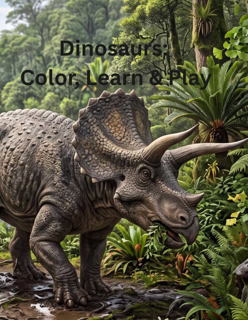 Dinosaurs: Color, Learn & Play: A Dinosaur Coloring & Activity Book for Kids — Color 18 Dinosaurs, Learn Fun Facts, and Play Mazes, Matching & Word Search Games (Ages 4–8)