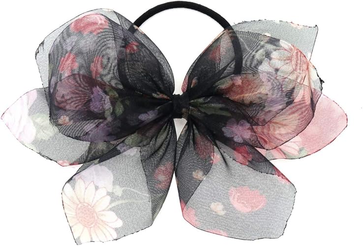 Amazon Onlyou 花柄オーガンジーリボンヘアゴム ヘアゴム リボン オーガンジー 花柄 フラワー シンプル おしゃれ ヘアアクセサリー 髪留め ポニーテール アレンジ 成人 かわいい 604 バレッタ クリップ 通販