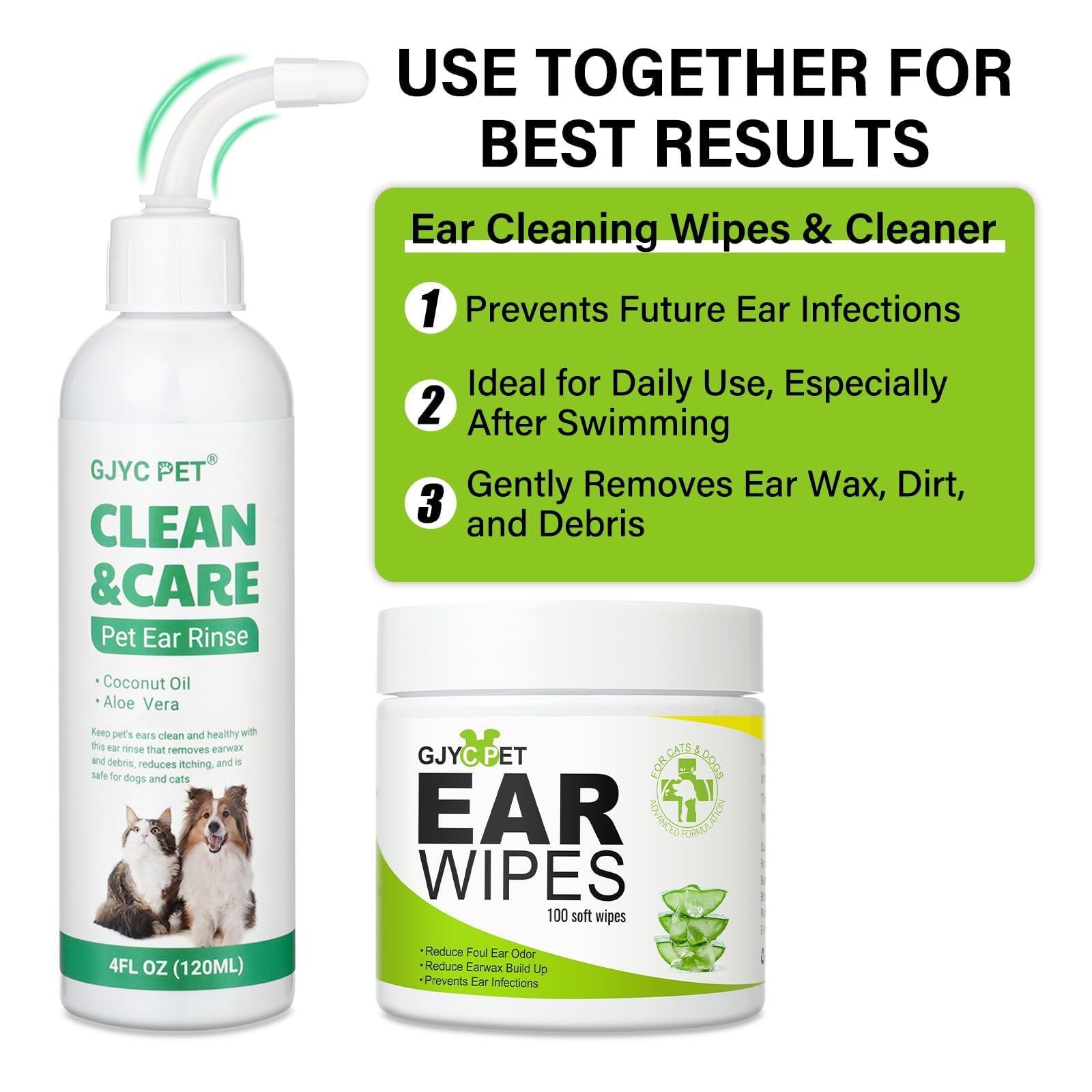 Ear Cleaner for Dogs and Cats with Flexible Long Tube- Ear Infection Treatment, Deep Canal Solution for Ear Mites, Infections, Itch, Wax & Smell, Safe Aloe Vera Formula, 4 oz - image 7