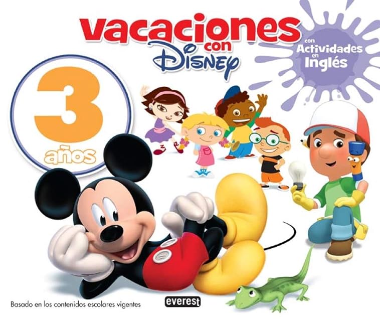 Portada de Vacaciones con Disney 3 Años: Educacion Infantil