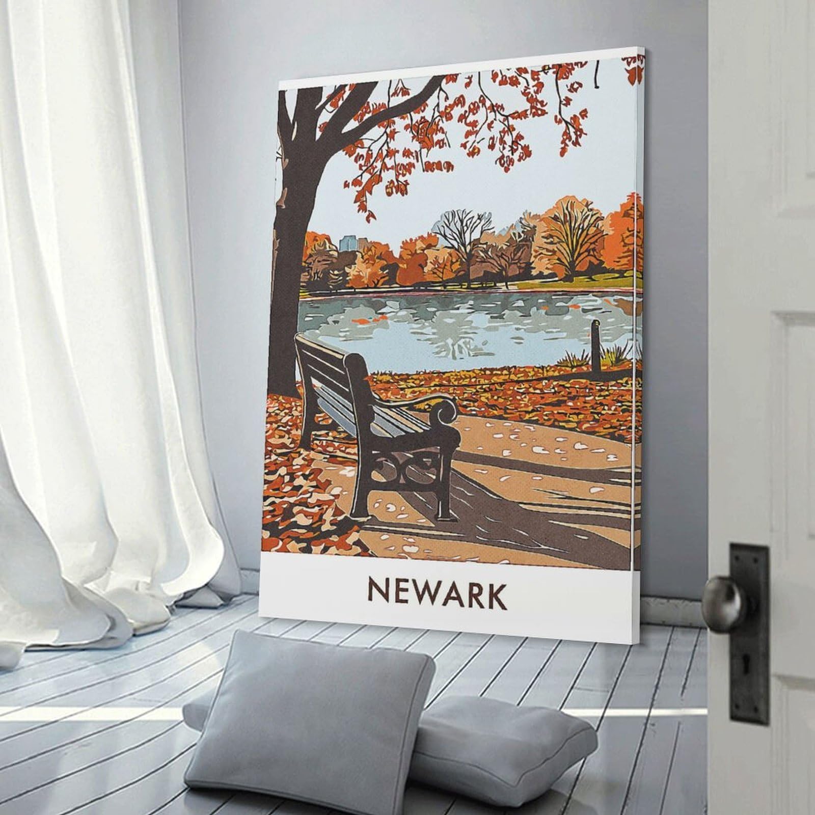 Junmoney Frame-Style-24 Newark Park Autumn Scene Room Decor Wall Art 24X36inch(60X90cm), For Art Walls, Layered Displays Or Homes, Wall Decor Suited To Curated Displays