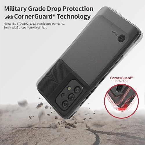 Miniatura 5 de VENA Outcross - Funda para Samsung Galaxy A53 5G, protección contra caídas de grado militar, doble capa a prueba de golpes, color gris grafitonegro