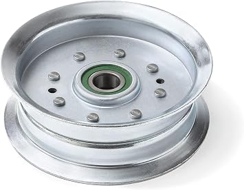 Terre Products, Flat Idler Pulley, 4.5 Inch Flat Diameter, Replacement for John Deere GY20629, GY22082, MTD 756-05034a, Cub Cadet 756-05034a, Compatible with D170, D100, D110, XT1-LT42