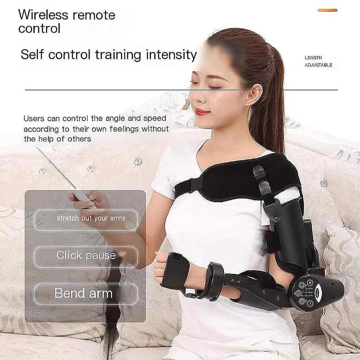 Trainer per Flessione E L'estensione del Gomito - Protezione Gomito per Riabilitazione del Braccio Emiplegia, Stecca Stabilizzatrice per Tutore del Gomito Post Operatorio per Pazienti Right