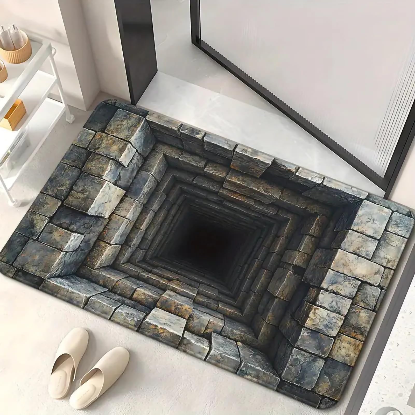 Avsmgp K Front Door Mat Indoor Outdoor Entrance, 3D Optical Illusion Rugs, Creative Personalization Carpets- Soft Non-Slip For Home,Outside Entry,Yard,Floor,Patio,,50 * 80Cm/1'8" × 2'7"