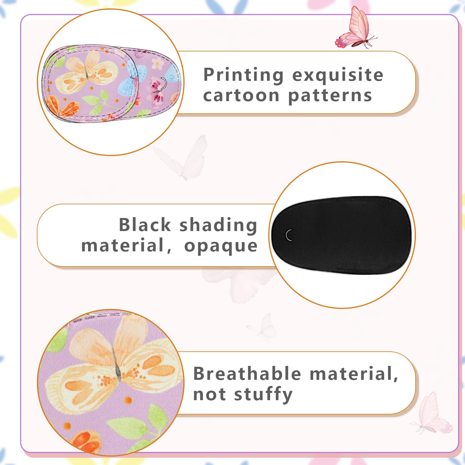 12 Pieces Eye Patches for Kids Girls Boys,Unicorn Eye Patch for Glasses over the Lens Cartoon Reusable Eyepatch for Toddler Children Lazy Eye Amblyopia Strabismus to Cover Either Eye - Image 4