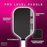 Vista 4 de JOOLA Pro IV Pickleball Paddles – Raw Carbon Fiber Surface – Perseus, Hyperion, Scorpeus & Magnus Shapes – 14mm/16mm – Tech Flex Power – Propulsion