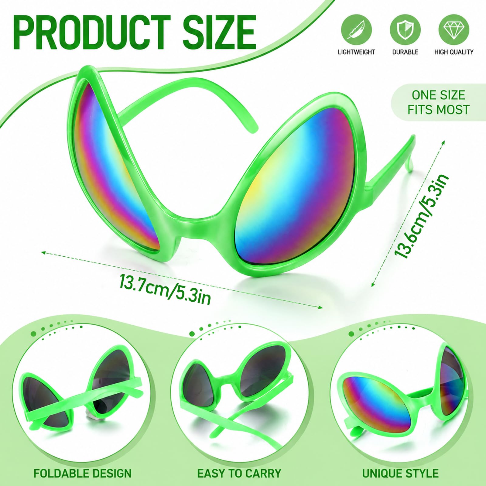 Bencailor Gafas alienígenas con lentes