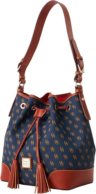 Dooney & Bourke Shoulder Bags for Women, Gretta Drawstring Bucket Bag with Adjustable Strap