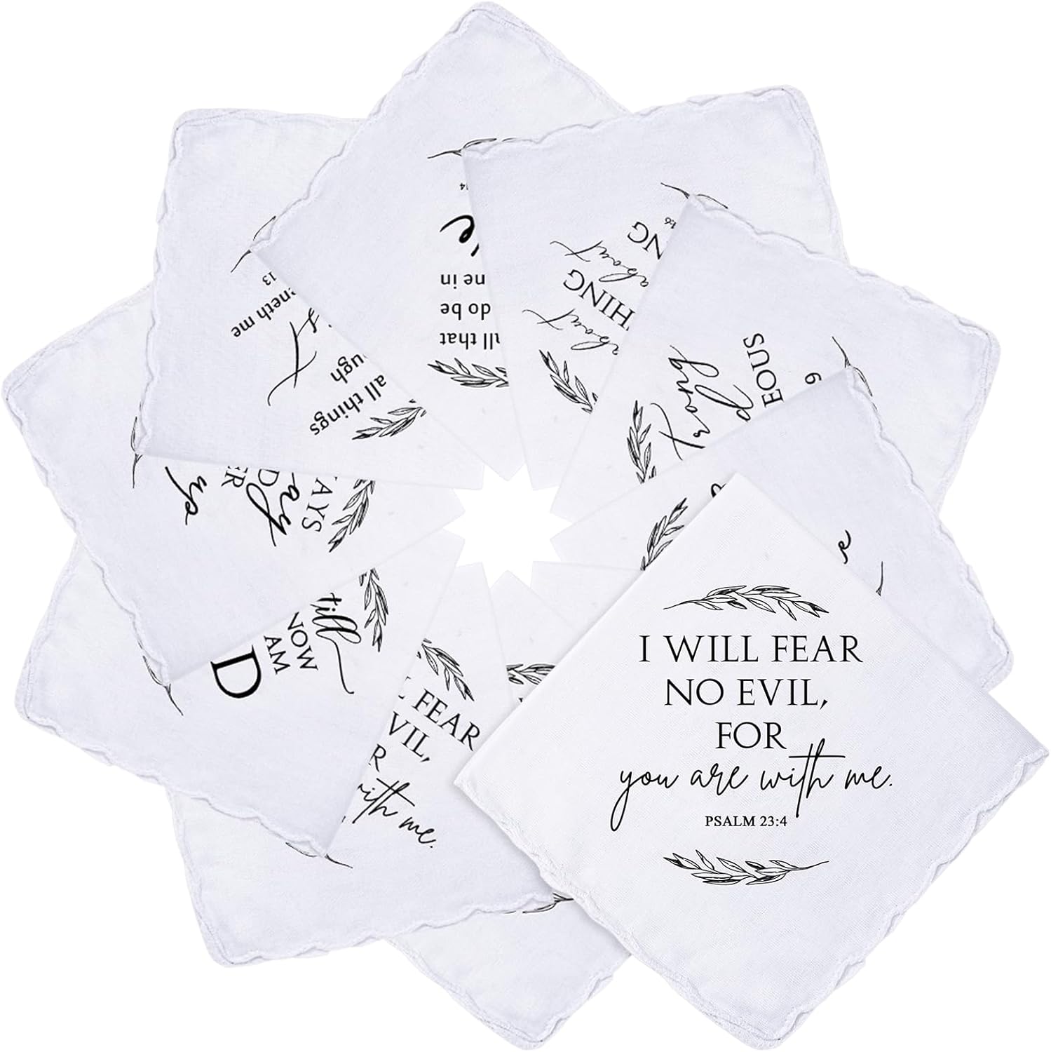 Hahafelt Handkerchiefs for Men Women Mother's Day Christian Bulk Gift Bible Verse Church Religious Gift for Nurse Teacher