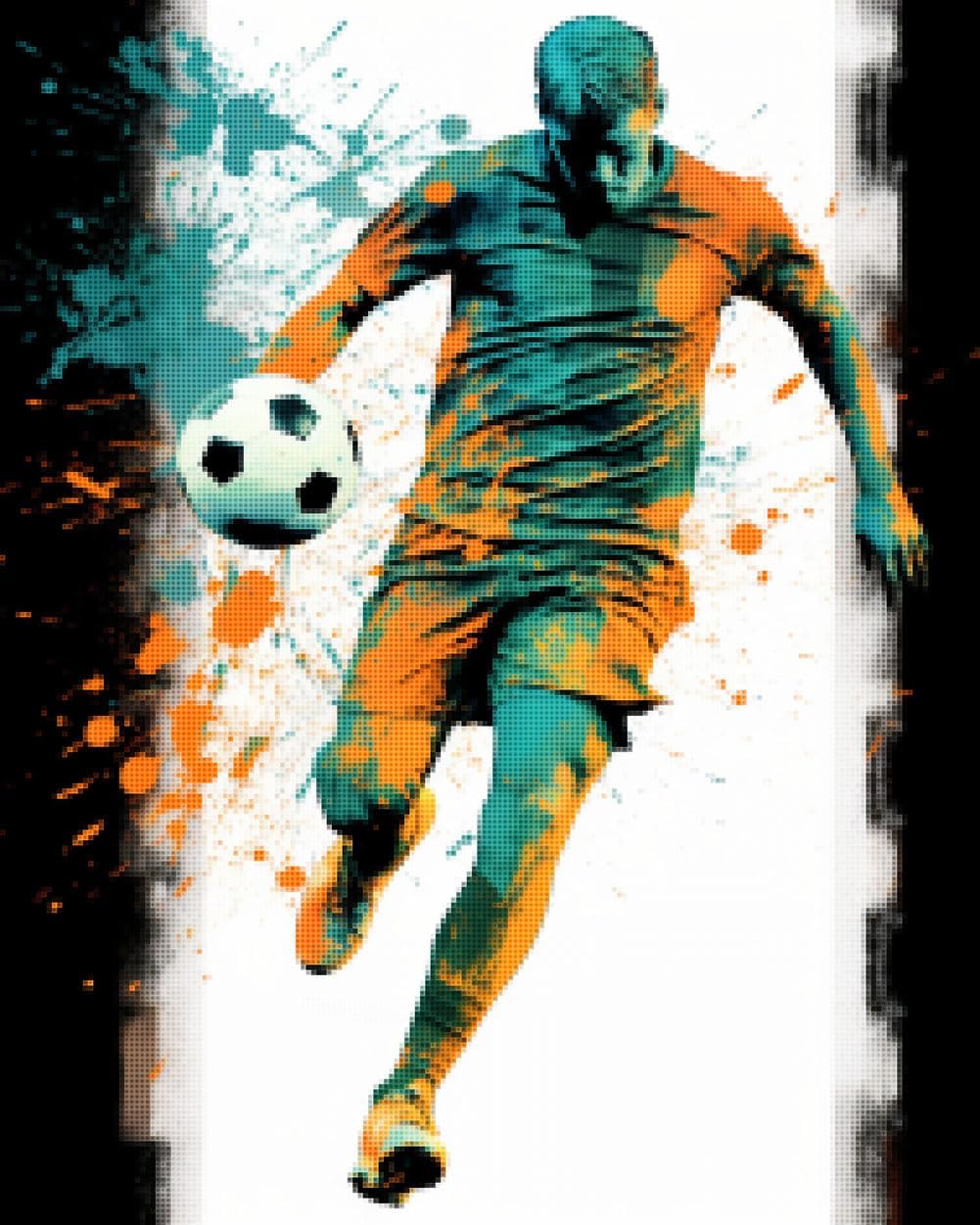 CISDKK Stamped Cross Stitch kit,Punching Needle Embroidery Kits,Sports Ball,Sports Wall Decor,Boys Room Decor,Teen Boys,Soccer Football Basketball Baseball,11CT,13.39 * 17.33 inch