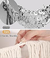 Vista 5 de Hamaca para animales de peluche, extra grande de 56 pulgadas de largo, almacenamiento de animales de peluche, red de soporte para animales