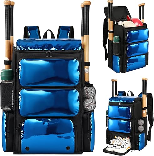Bolsa de béisbol mochila de softbol, bolsa de béisbol de gran capacidad con múltiples bolsillos, bolsa de equipo de béisbol mochila con