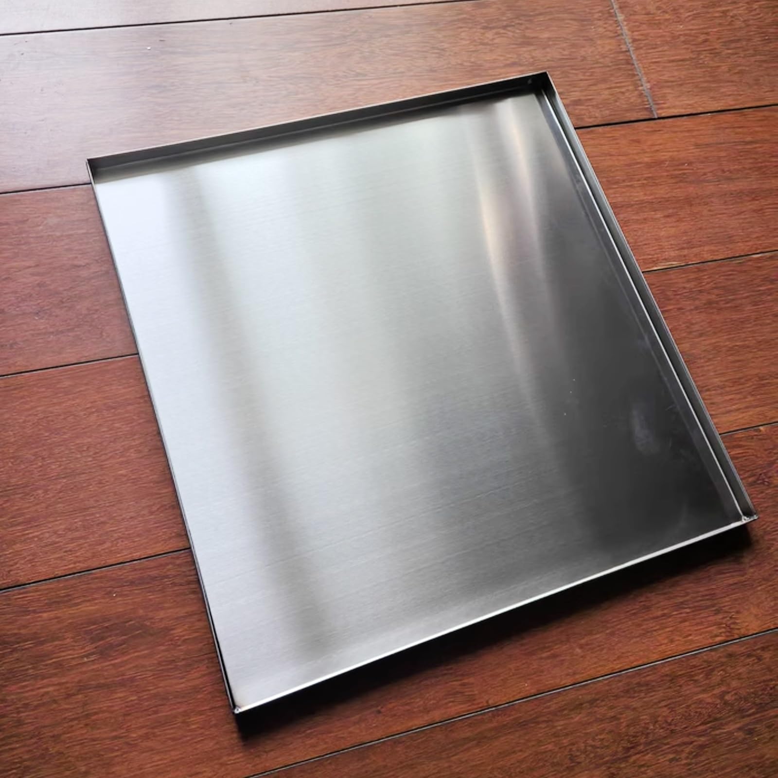 Bac Récupération Condensat Clim Acier Inoxydable 304 0.8mm Bac de Vidange for Climatiseurs Intérieur Extérieur Lèche Frite for Rôtissoire(120x70cm(47x28in))