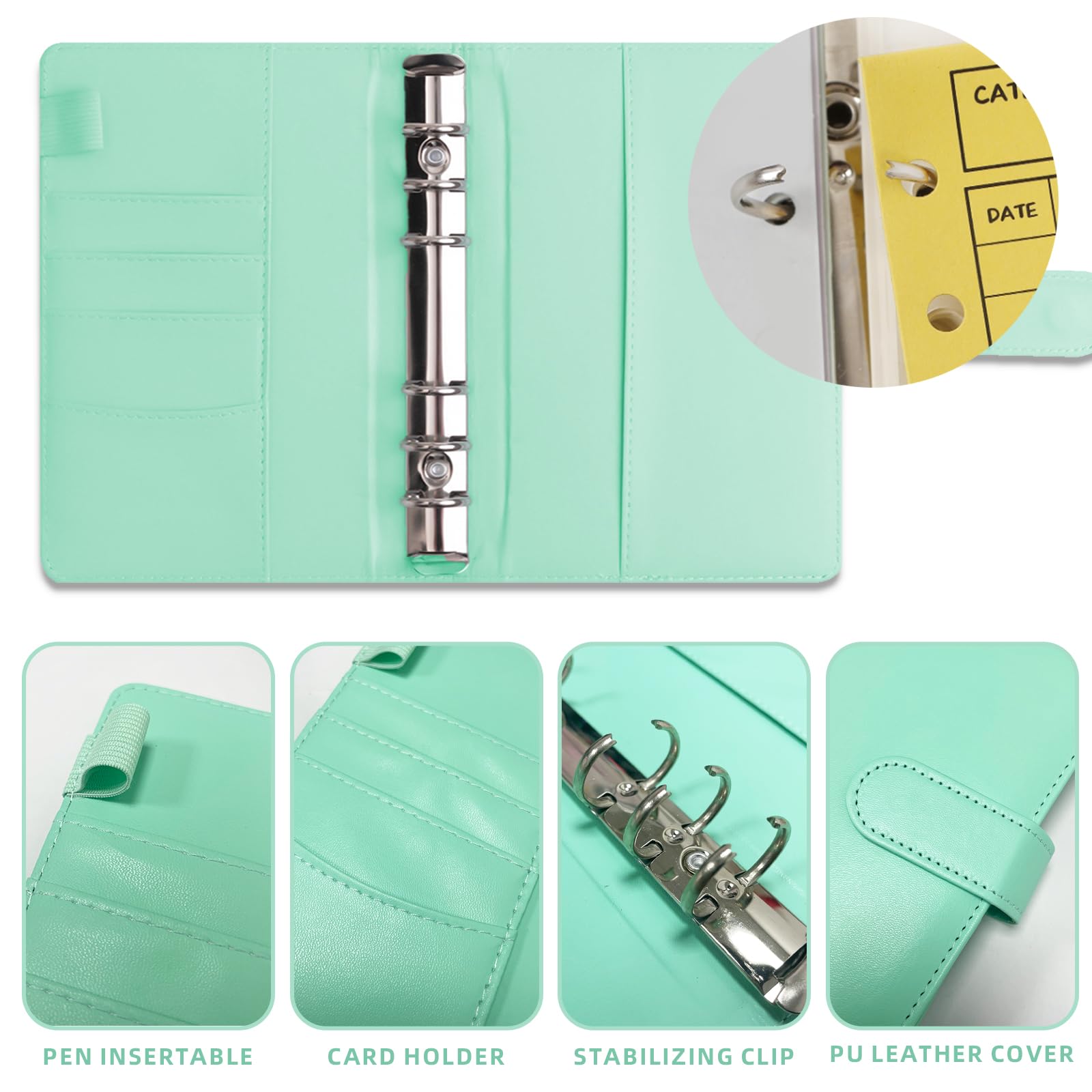 35pcs A6 Budget Binder, CNYMANY Budget Sheets Money Saving Binder with Zipper Envelopes - Image 3