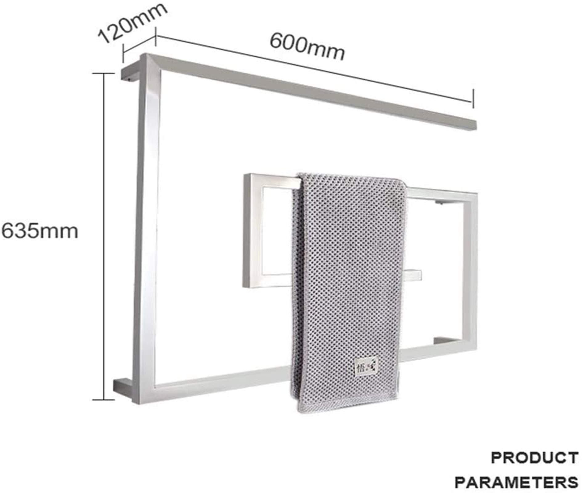 Toallero calefactado para baño, Calentador de Toallas de Pared, toallero eléctrico de Pared, Perchero de Acero Inoxidable 304 para baño.