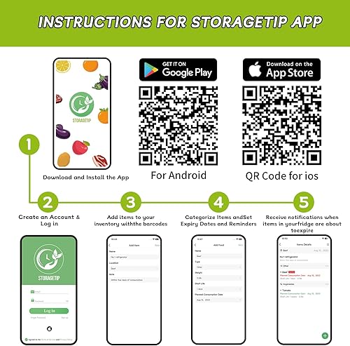 Miniatura 8 de BoxLegend Rollos selladores al vacío con aplicación de gestión de alimentos de 11 pulgadas x 50 pies (2 rollos)