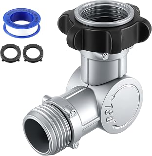 2 Pack Garden Hose Swivel Connector, 3/4" GHT Faucet Extender | 180°/360° Swivel Design, 3/4" GHT Fit, Anti-Kink Hose Adapter, Outdoor Faucet and RV Use