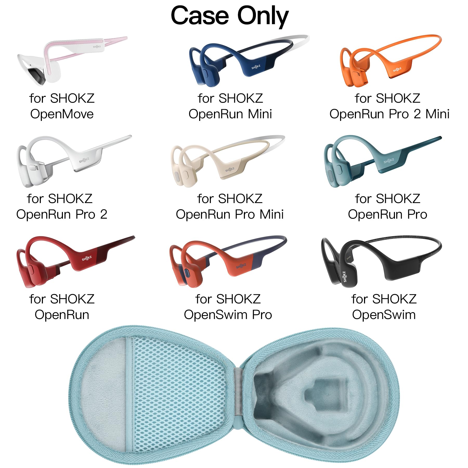 Amazon.com: co2CREA Hard Case for SHOKZ New OpenRun Pro 2/1/Mini