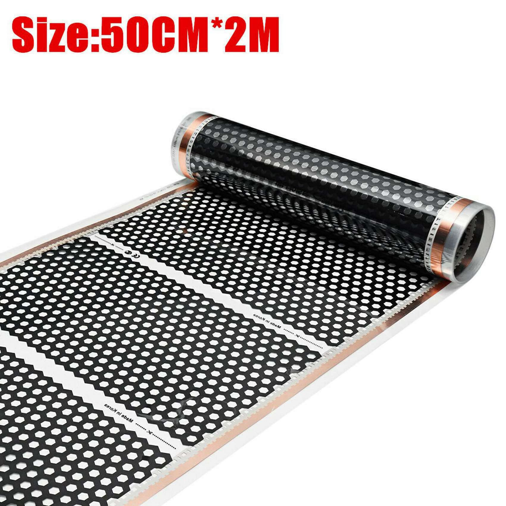 3 x pavimento riscaldato, 50 x 2 m, Honeycomb, riscaldamento elettrico a infrarossi, pavimento riscaldato, pellicola 220 V