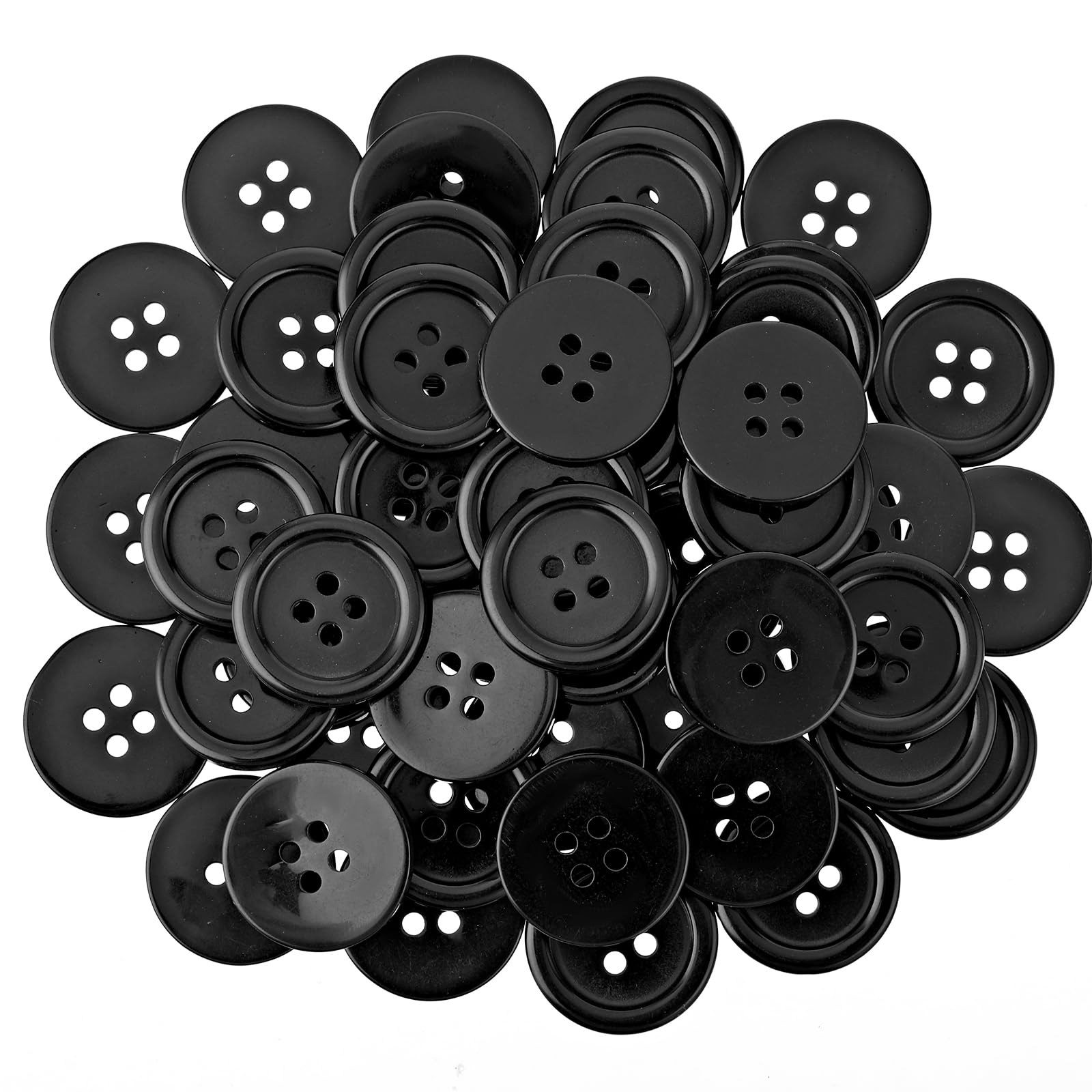 QUARKZMAN 10 stuks 16 l knopen bekleed met stof, 10 mm, ronde