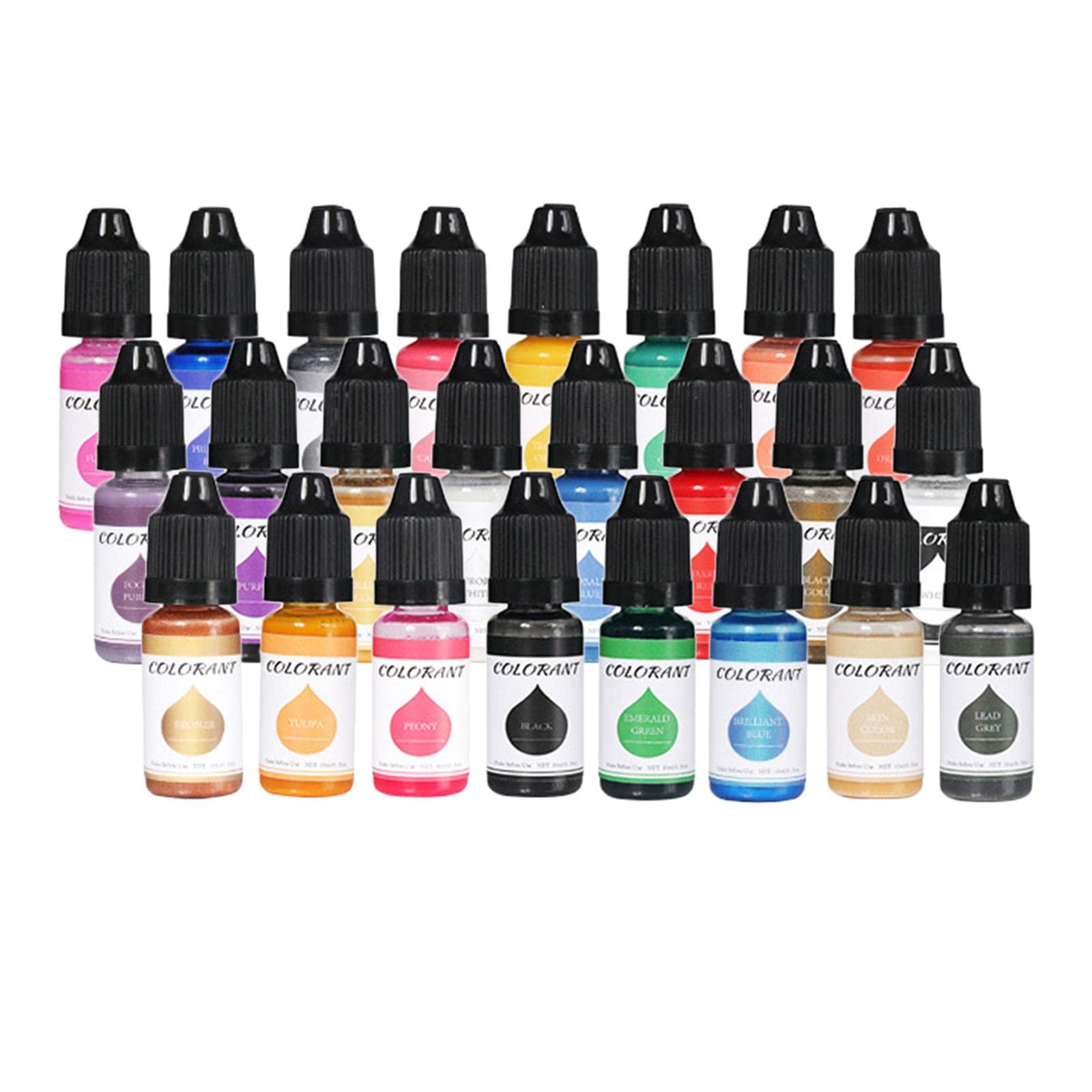 Pigment z żywicy epoksydowej, 24 kolory, płynny barwnik z żywicy, nietoksyczny barwnik do żywicy, sztuka, biżuteria, rękodzieło, materiały do produkcji świec mydlanych