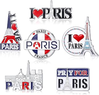 Konohan 6 Paris Magnet for Refrigerator Eiffel Tower Magnetic Souvenirs France Travel Gifts Decorative Magnet Collectible Souvenirs for Traveler Adults
