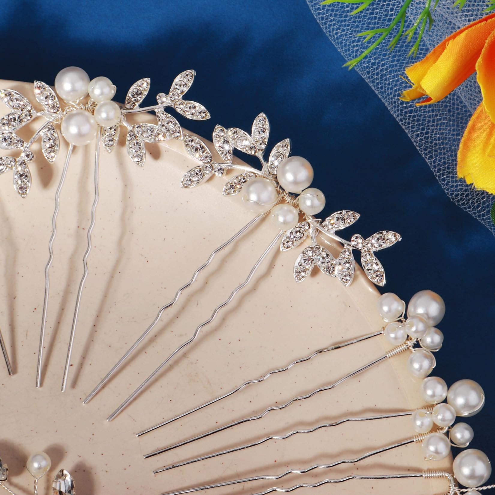 13 forcine per capelli da sposa con strass, accessorio per capelli da sposa per damigelle d'onore