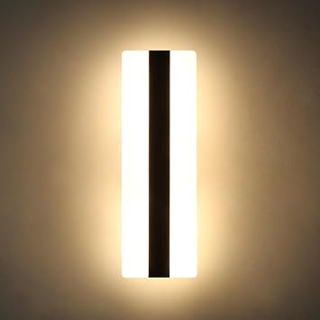 Facon 12V RV Vanity Wall Sconces with Switch, LED Vertical Striped Wall Sconce/Ceiling Mount Flush Light, 12Volts Interior Light for RV, Camper, Motorhome, Boat