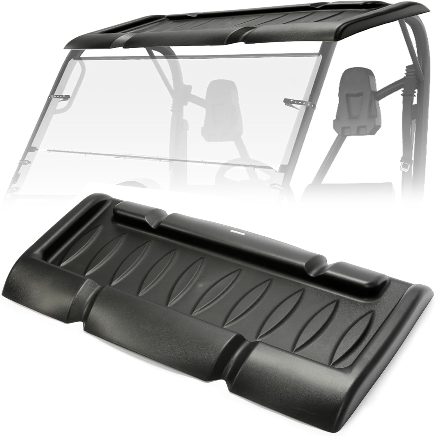 HECASA Hard Roof Top Compatible with 2006-2013 Yamaha Rhino 450 660 700/Kawasaki Teryx 750 2008-2013 Hard Top Roof 59" x 29" Canopy Ceiling Shade Replacement for V000055-11056Q Black Plastic