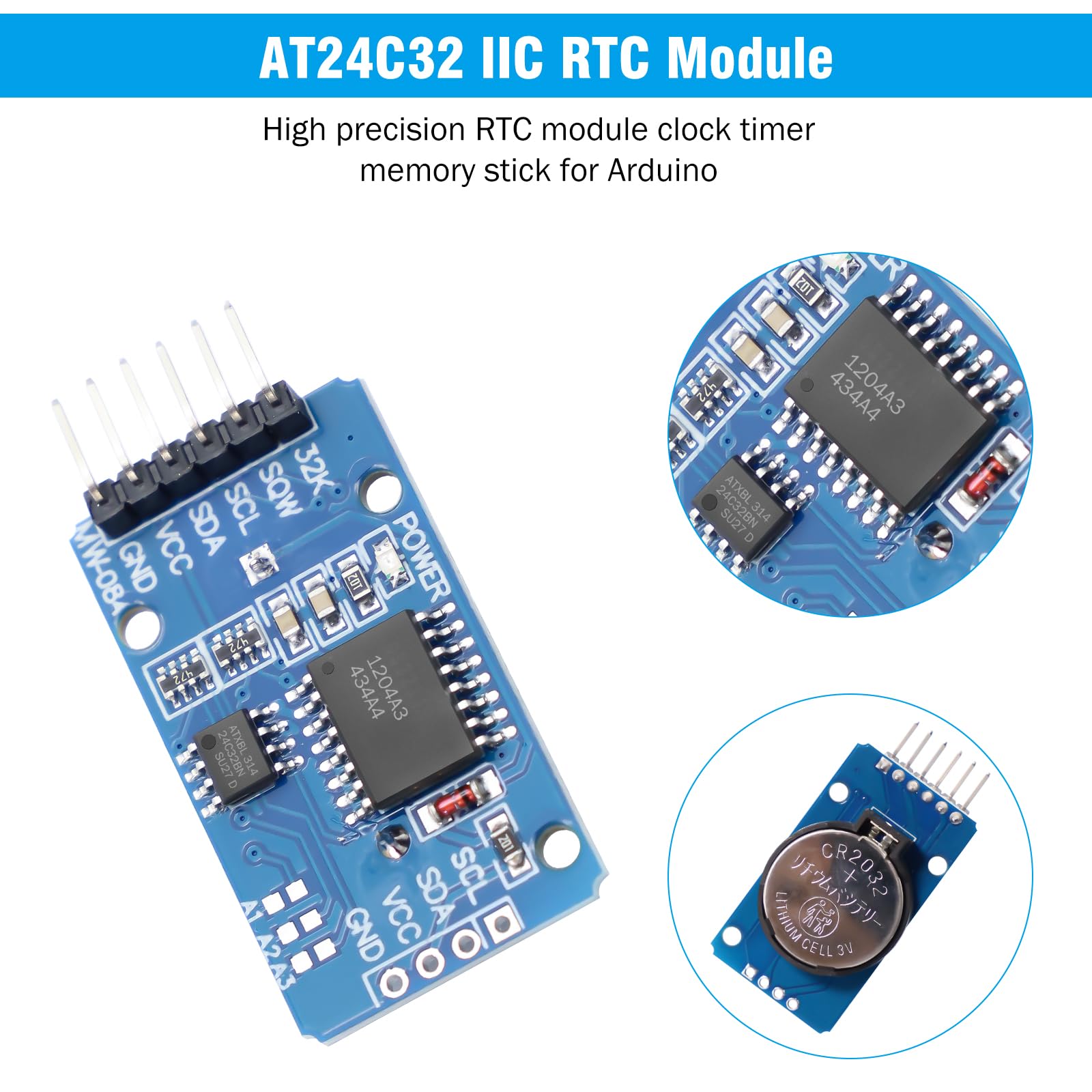 Module De Mémoire'horloge En Temps Réel DS3231 AT24C32 IIC De Précision - Foto 4