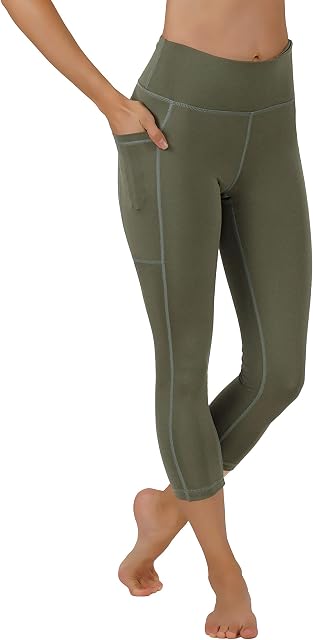 PRO FIT Yoga Pants Capri Leggings Shorts and Full Length Dry-Fit High Waist with Both Sides Pockets Workout Running Leggings