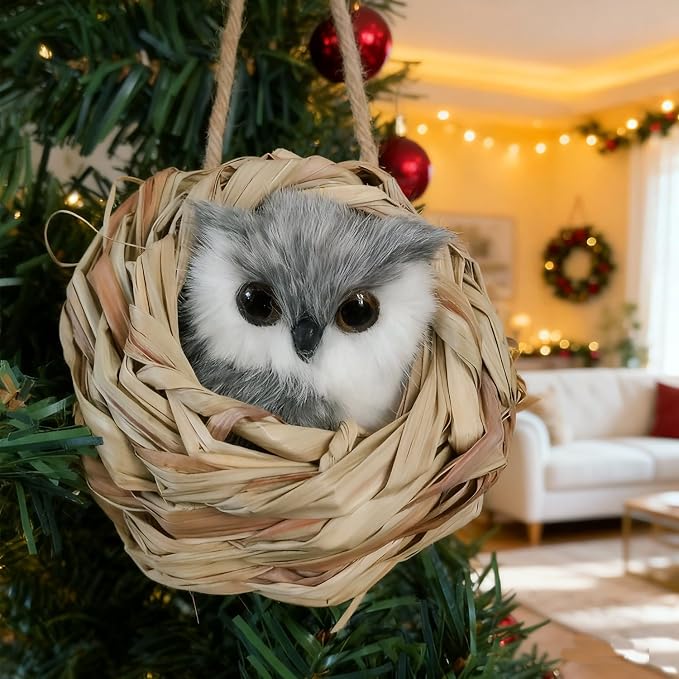Amazon affilate link to owl in a nest ornament