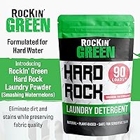 Vista 84 de Rockin' Green Detergente para ropa sucia, a base de plantas, detergente en polvo natural para ropa, vegano y biodegradable, seguro para pieles