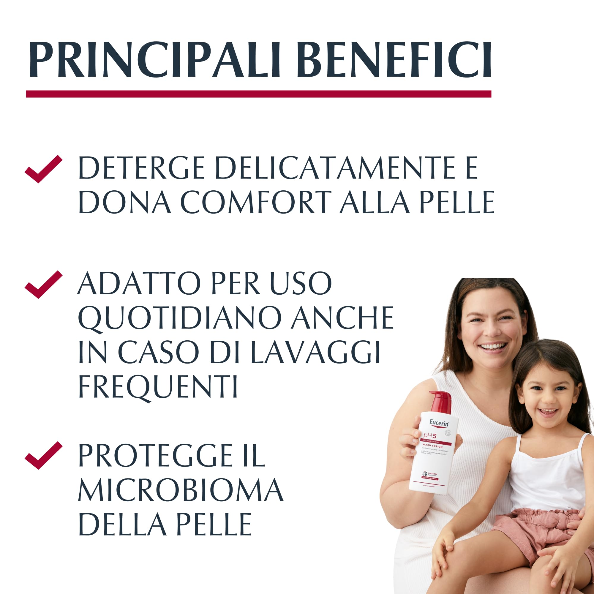 Eucerin pH5 Detergente Fluido 400 ml, Detergente viso e corpo delicato per uso quotidiano e lavaggi frequenti, Bagnoschiuma senza sapone per tutta la famiglia per pelle secca e sensibile