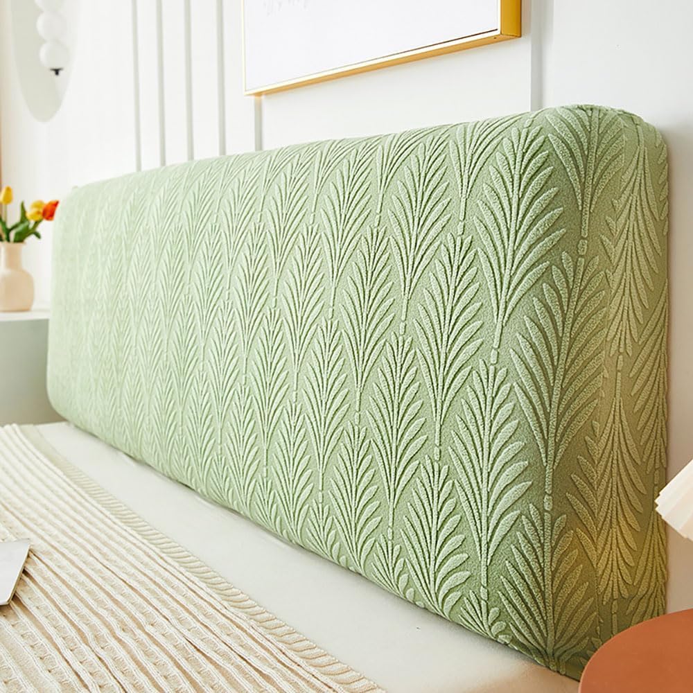 Bed Headboard Cover Jacquard Headboard Cover All-Inclusive Headboard Dustproof Protector Cover Headboard Covers for Queen King Full Universal Cover Machine Washable (grey2,2.2m)
