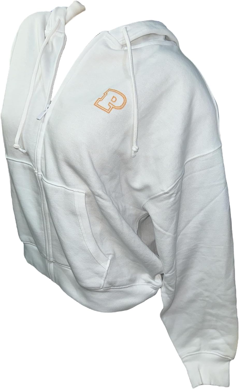 Victoria's Secret Pink Ivy Fleece Campus Full Zip Hoodie Color White New