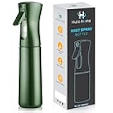 Hula Home Continuous Spray Bottle for Hair (10.1oz/300ml) Empty Ultra Fine Plastic Water Mist Sprayer – For Hairstyling, Cleaning, Salons, Plants, Essential Oil Scents & More - Green