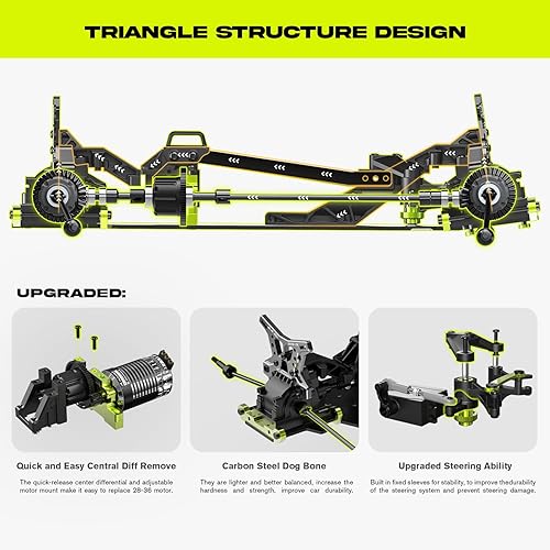 Miniatura 4 de AMORIL 1/10 RTR Brushless Fast RC Cars for Adults,Max 50mph Hobby Electric Off-Road Monster Truck,Waterproof High Speed RC Car 4WD Remote Control