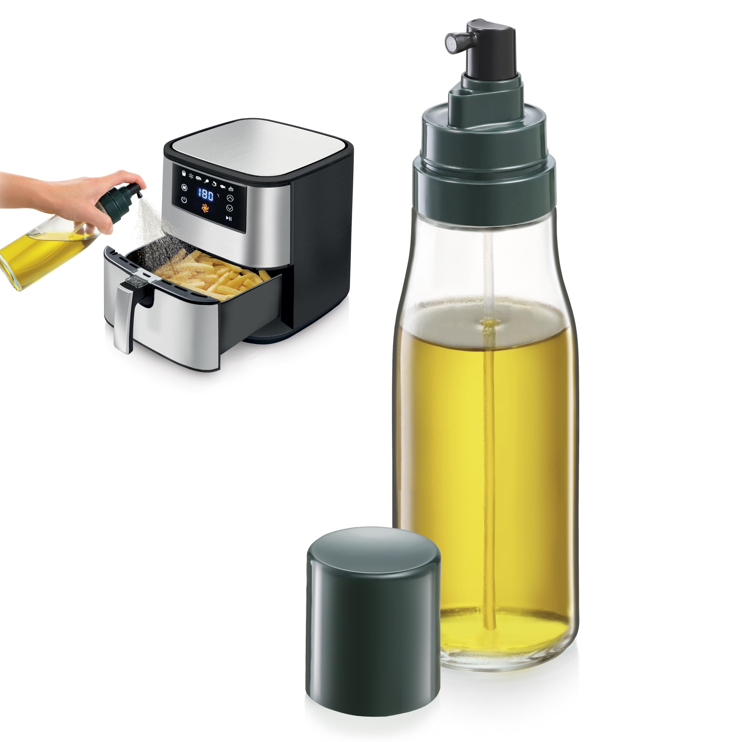 Tescoma 428652 Dosatore Spray Per Friggitrice Ad Aria, Per Olio E Aceto Con Beccuccio E Nebulizzatore, 250 Ml, Linea Grandchef-image