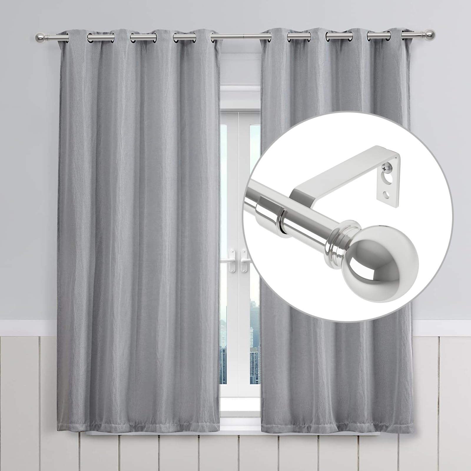 Bastoni per tende per finestre da 71 a 120 cm, lunghezza