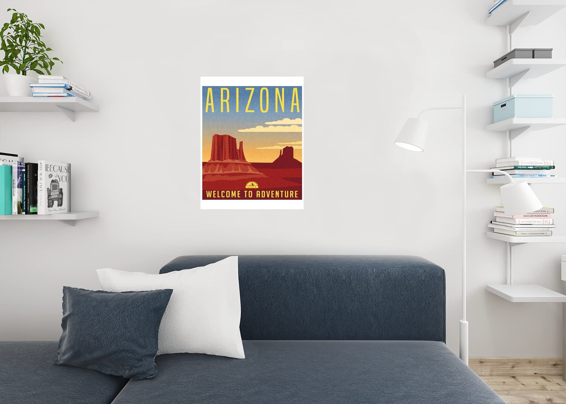 Amazon.com: Arizona Welcome To Adventure Retro Travel Art Cool