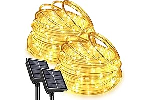 2 Pack 33Ft Solar Rope Lights: Illuminate Your Outdoor Spaces