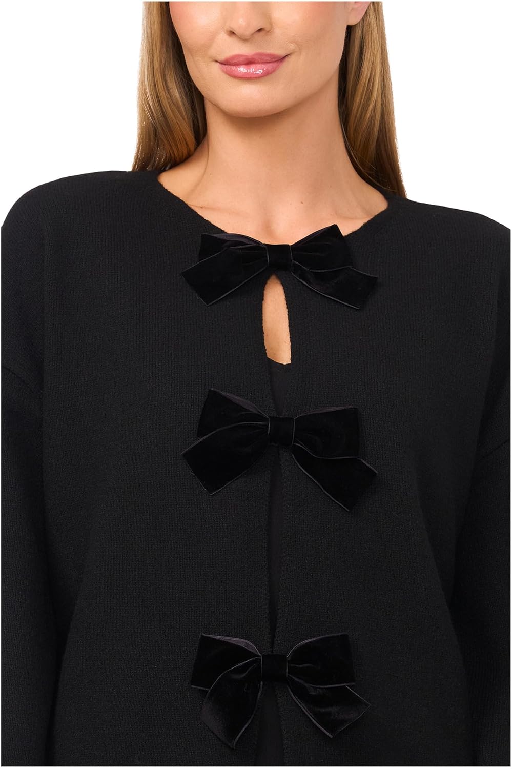 CeCe Womens Bow Closure Cardigan - Image 3