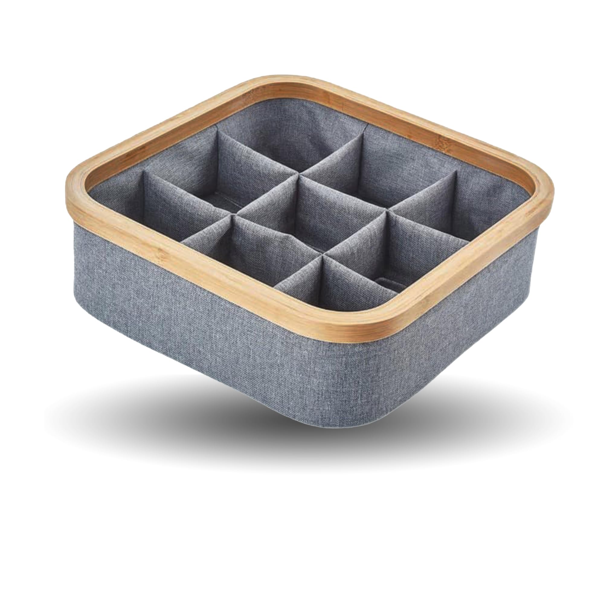 Foldable Drawer For Storage | Multipurpose Organizer For Clothes, Wardrobe Organizer Boxes, Undergarments, Socks, Bras, Ties, Scarves and Cosmetics | Closet Divider (9 Compartment, Pack Of 1)-image-28