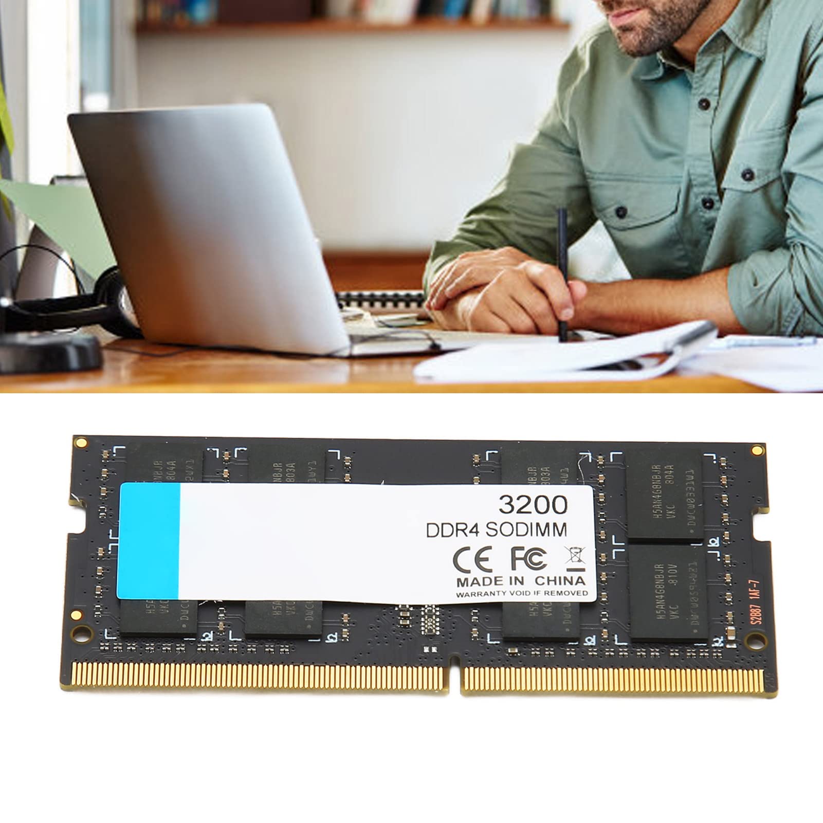 Moduł Pamięci RAM o Wysokiej Wydajności DDR4 3200 MHz, 64 Bity do Notebooka, 1 X pamięć RAM DDR4 3200 MHz (8 GB)
