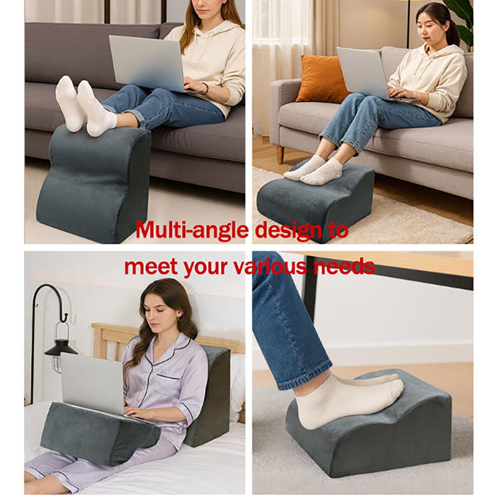 Este reposapiés ergonómico para Oficina Cuenta con una Funda extraíble y Lavable, y es Adecuado para oficinas en casa, sillas Gaming y sofás. B,25 * 40 * 40CM