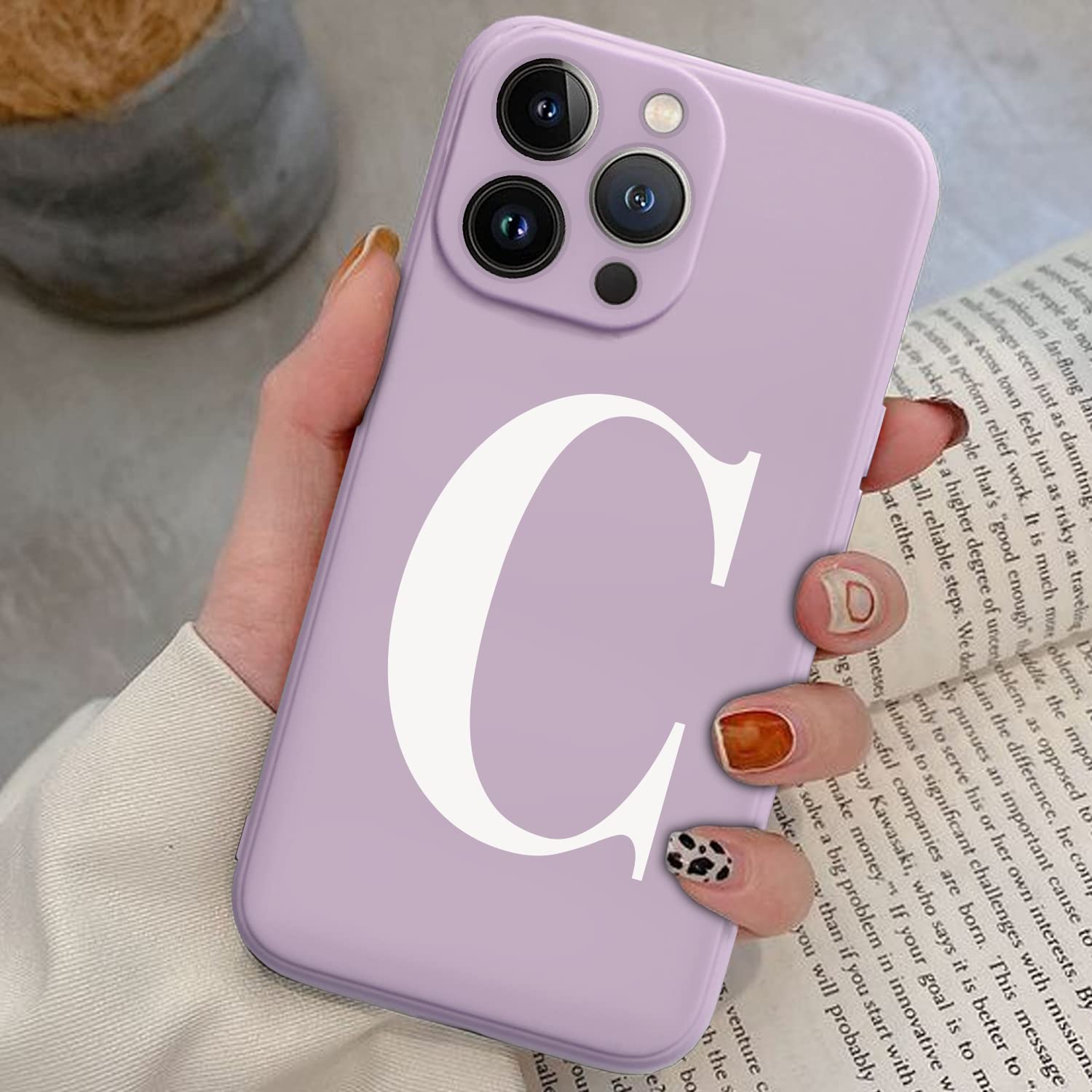 HHZY Cover in Silicone Liquido Compatibile con iPhone 13 PRO Max Custodia Protezione in Gomma Gel con Fodera in Microfibra Sottile Antiurto Back Cover ,Viola,for 13 Mini